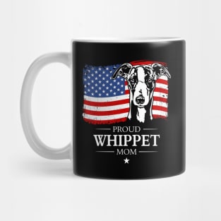 Proud Whippet Mom American Flag patriotic dog Mug